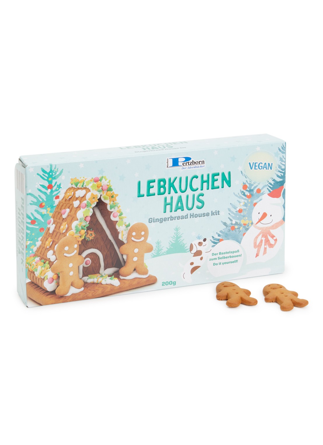 Pertzborn Do It Yourself gingerbread huisje pakket 200 gram - voorkant undefined