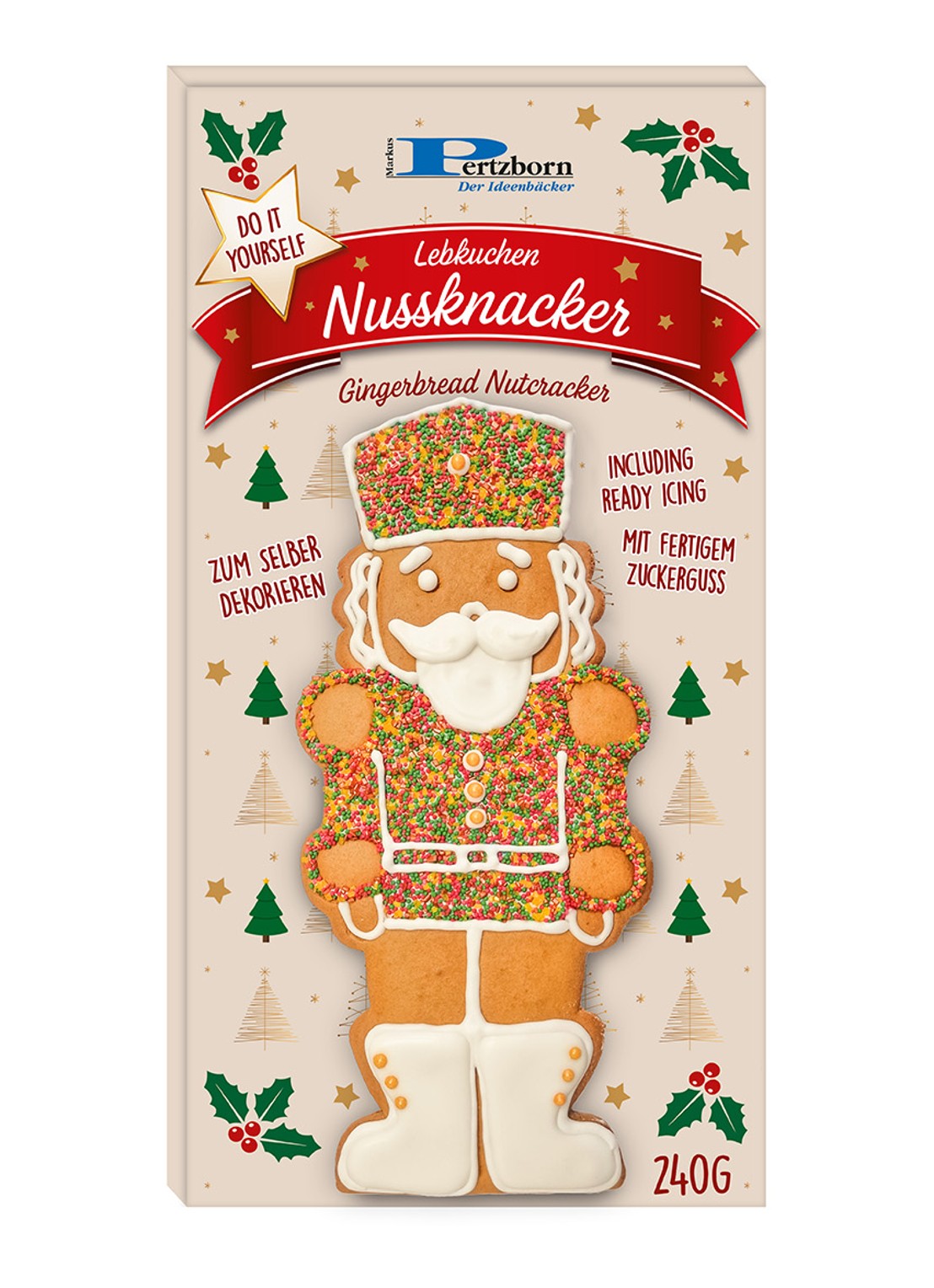 Pertzborn Do It Yourself gingerbread Notenkraker 240 gram - voorkant undefined