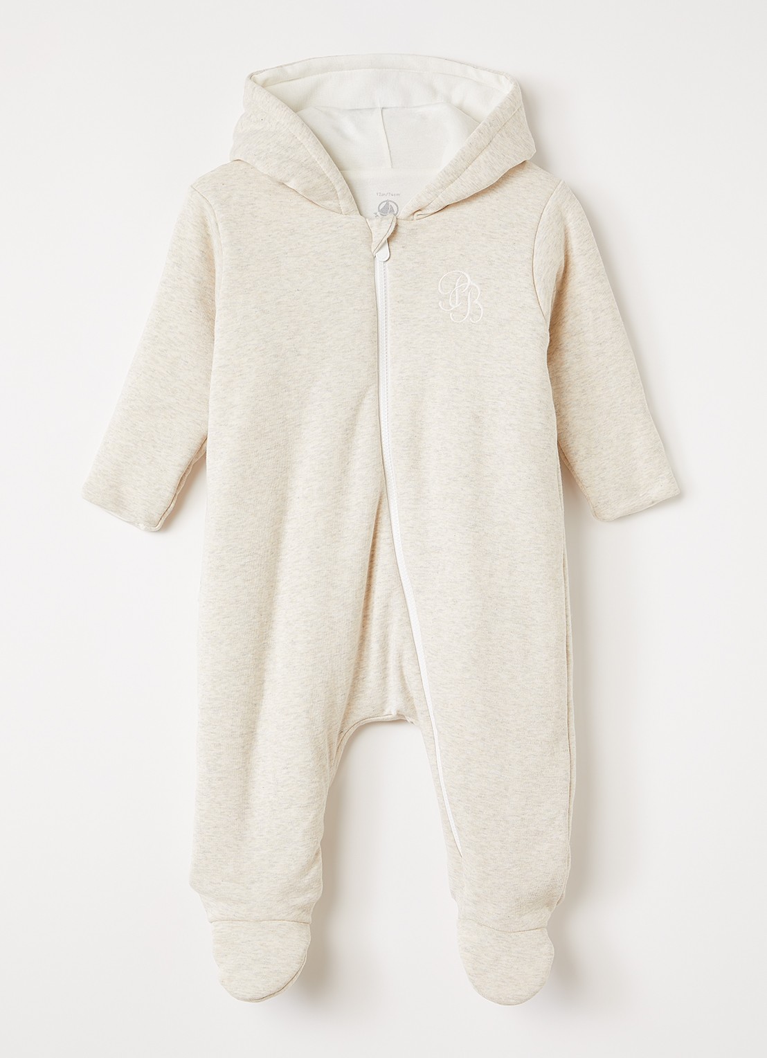 Petit Bateau Babypak met logo - voorkant beige