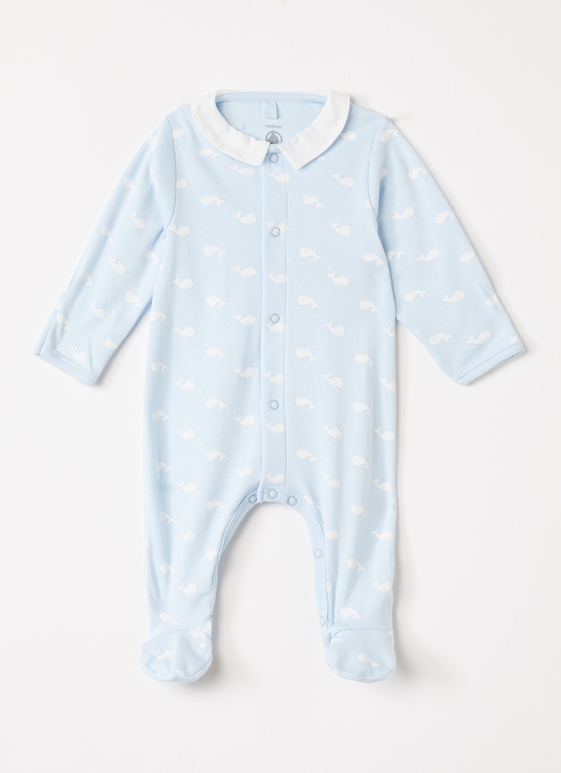 Petit Bateau Babypak met print - voorkant lichtblauw
