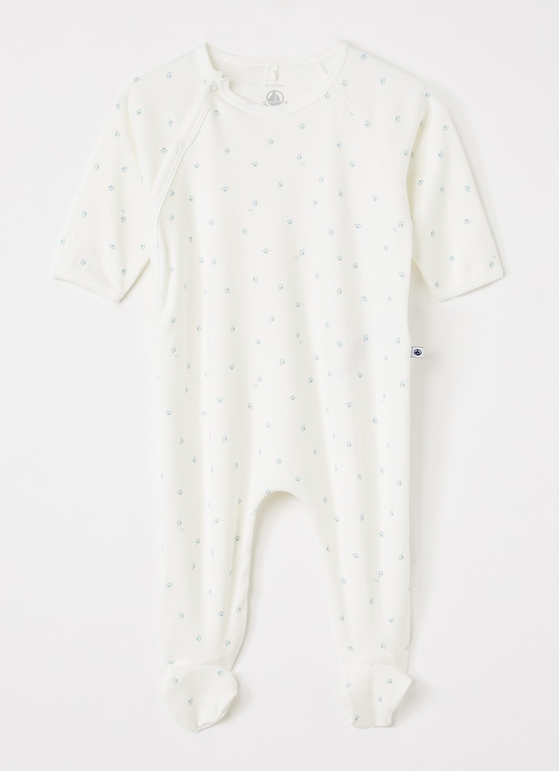 Petit Bateau Babypak met print - voorkant gebroken wit