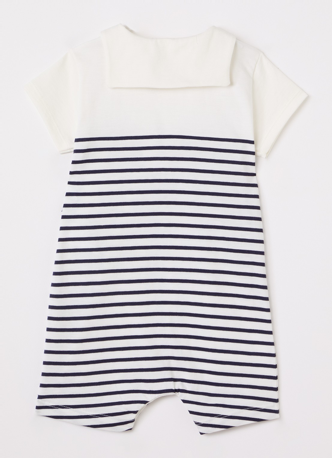 Petit Bateau Babypak met streepprint - voorkant 2 donkerblauw