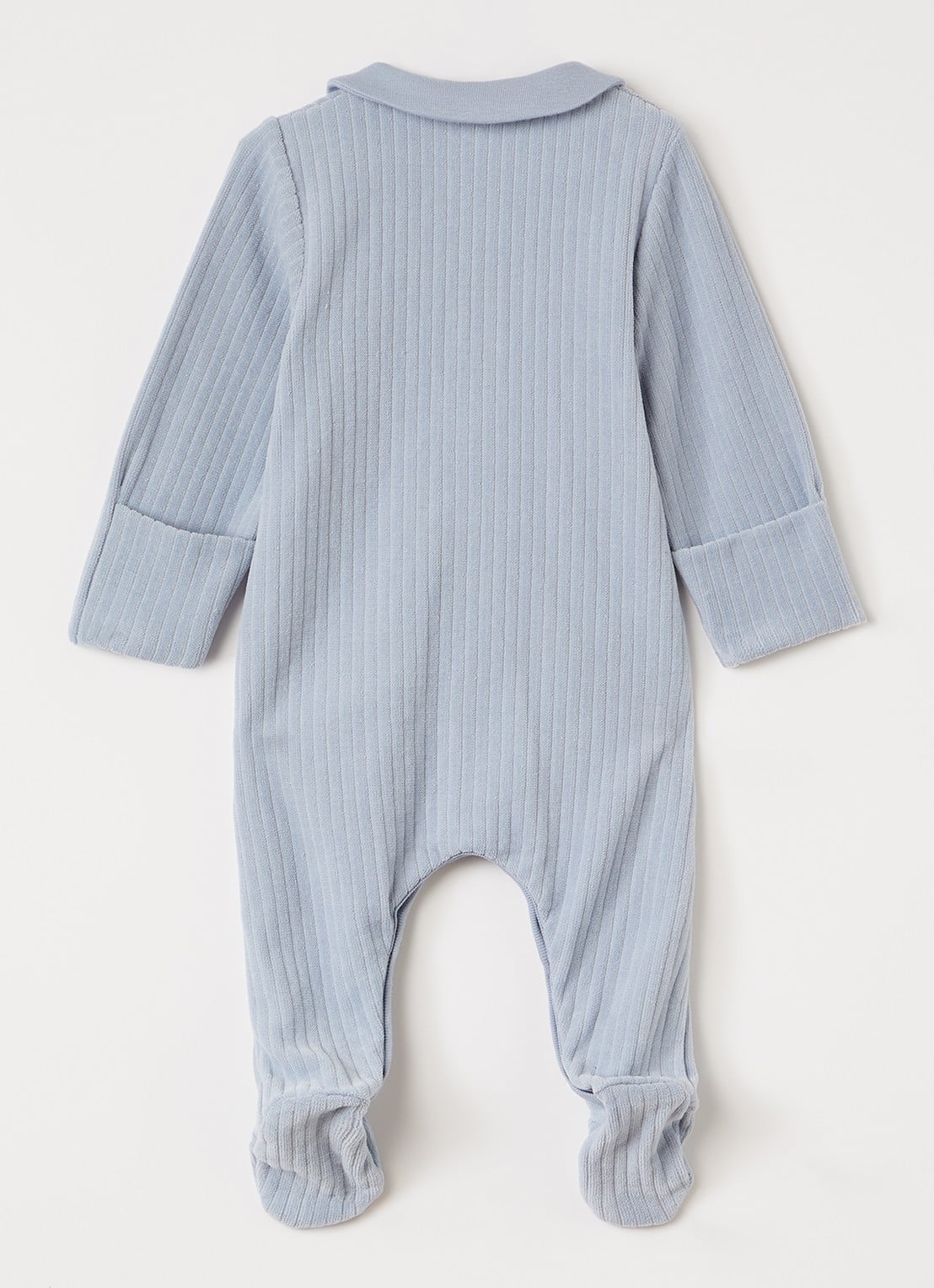 Petit Bateau Babypak van corduroy - voorkant 2 staalblauw