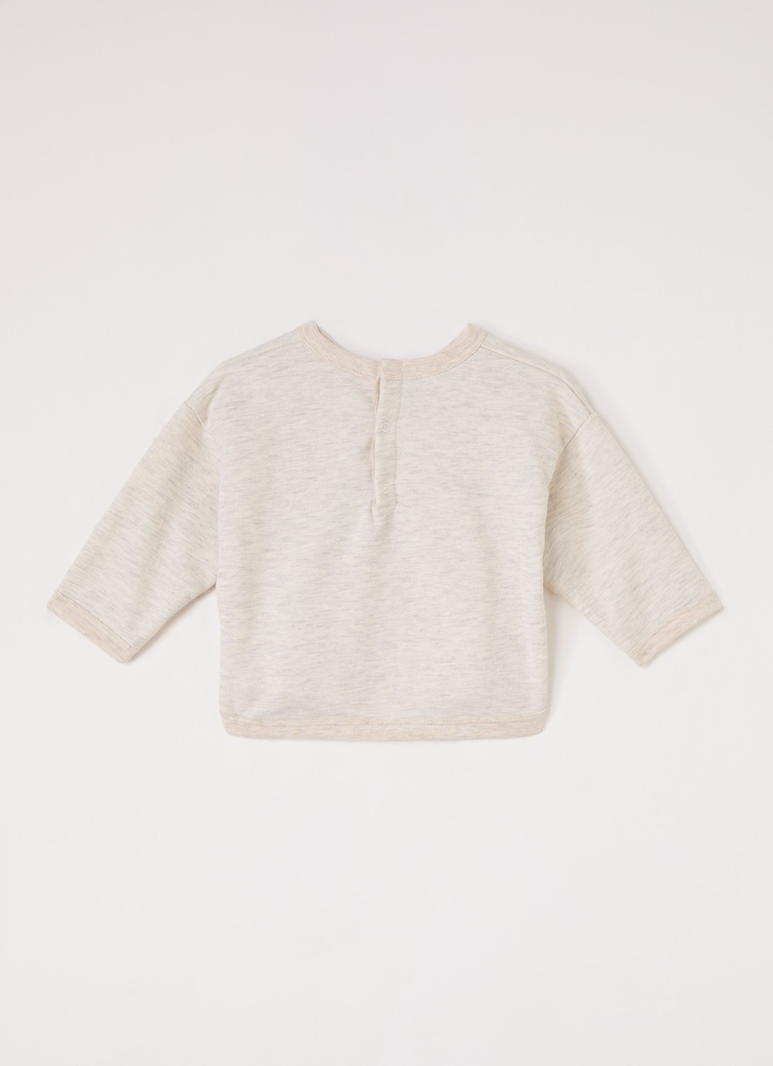 Petit Bateau Bootje sweater met print - voorkant 2 beige