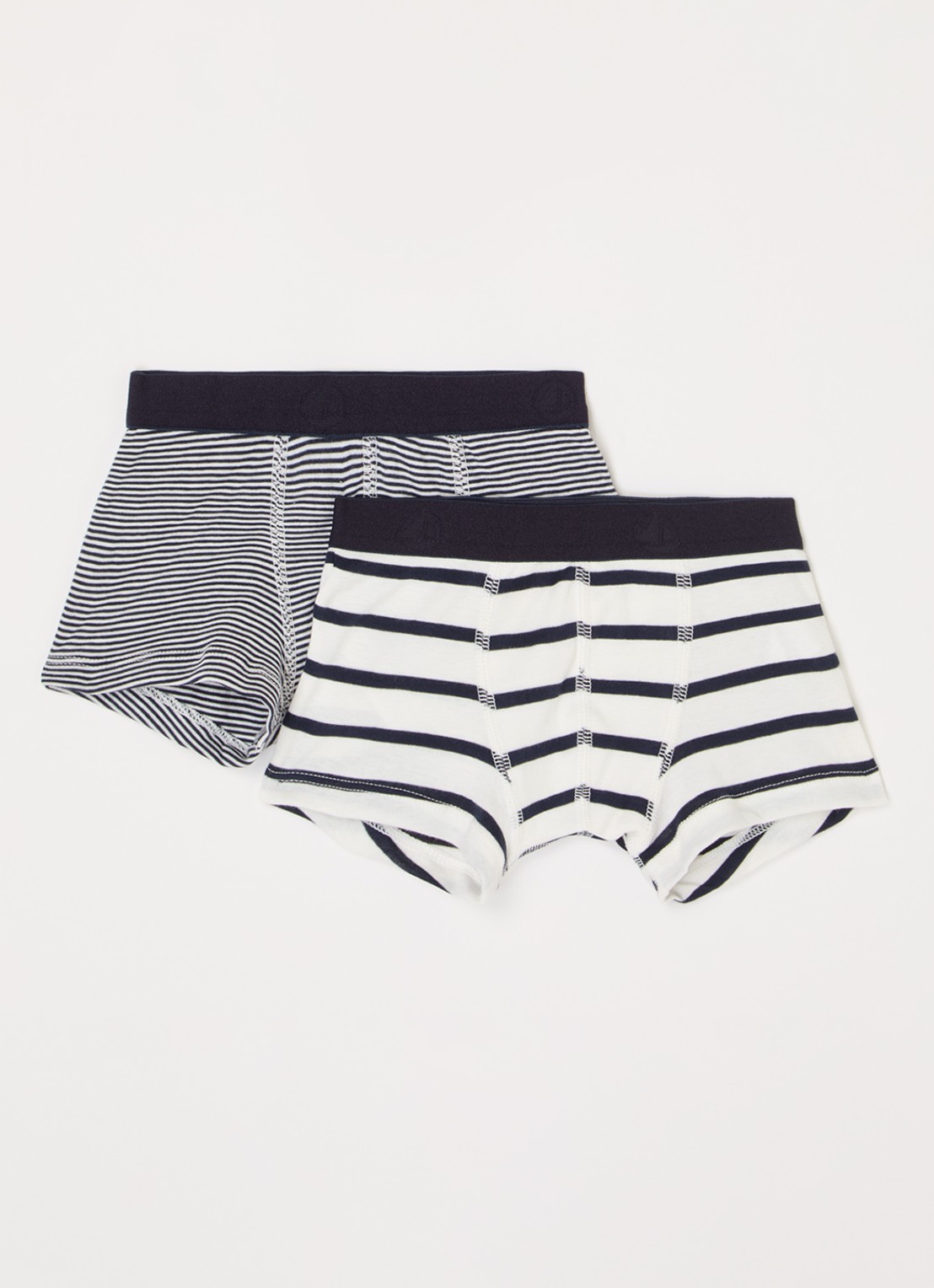Petit Bateau Boxershort met logo - voorkant donkerblauw