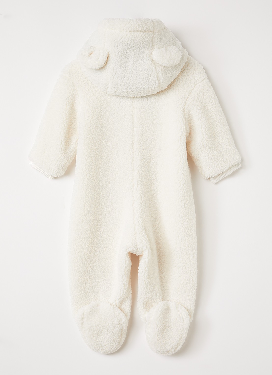 Petit Bateau Cahute babypak van teddy - voorkant 2 wit