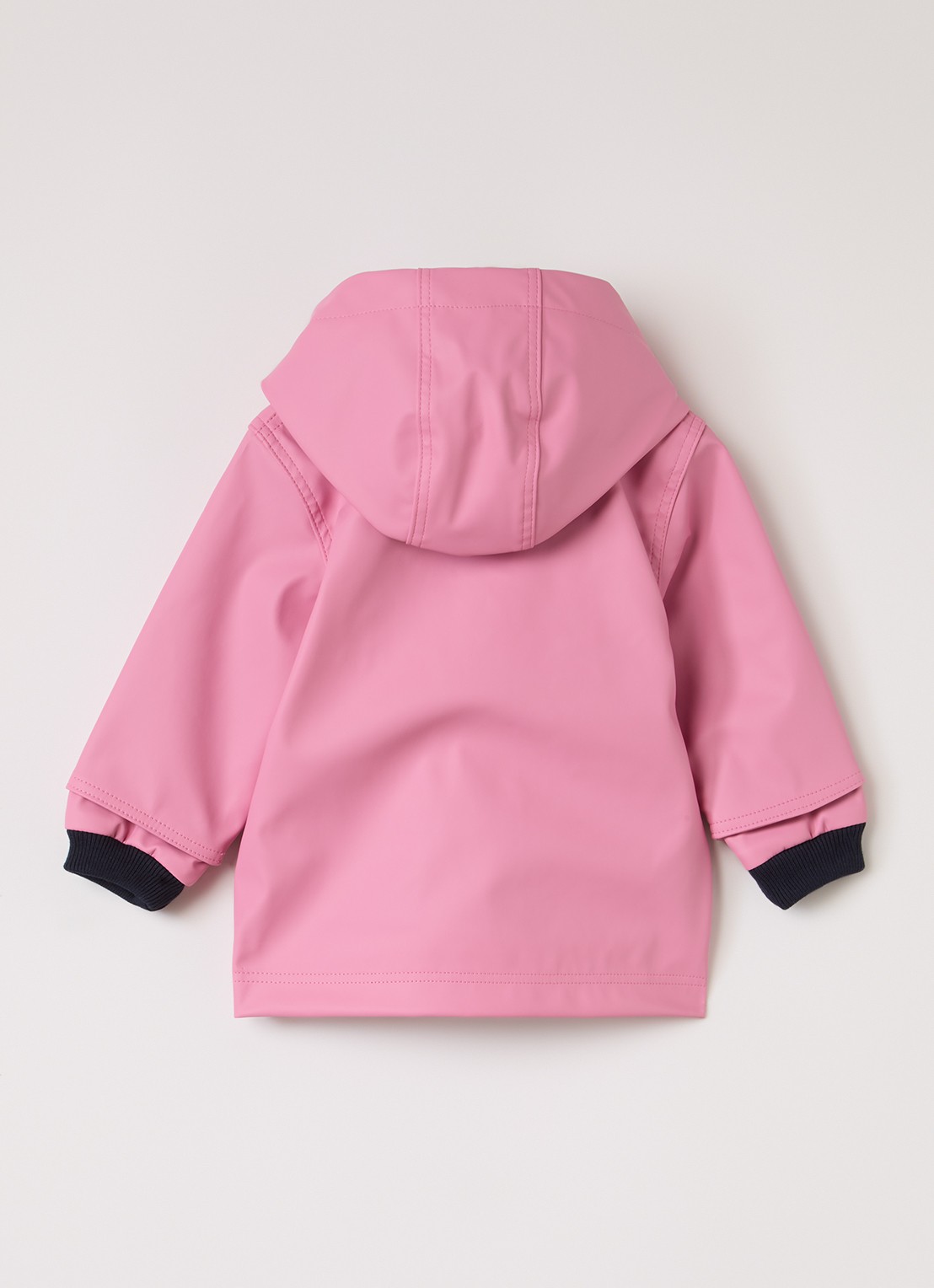 Petit Bateau Calmir regenjas met capuchon - achterkant roze
