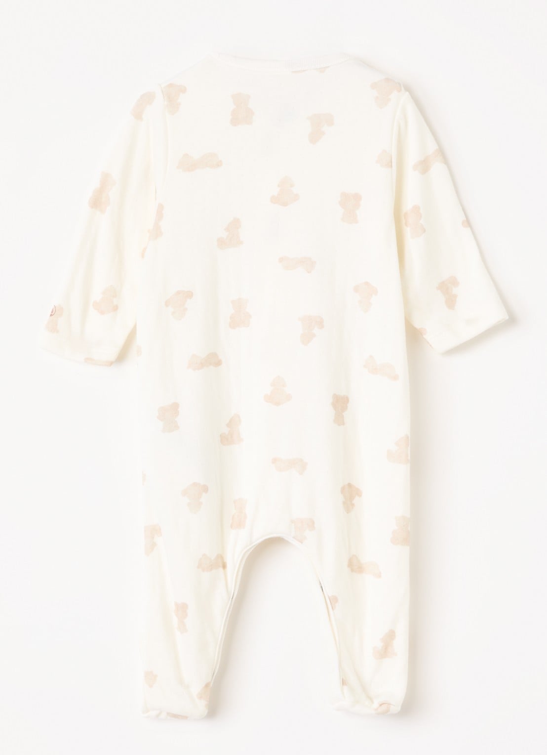 Petit Bateau Crush babypak met print - voorkant 2 gebroken wit