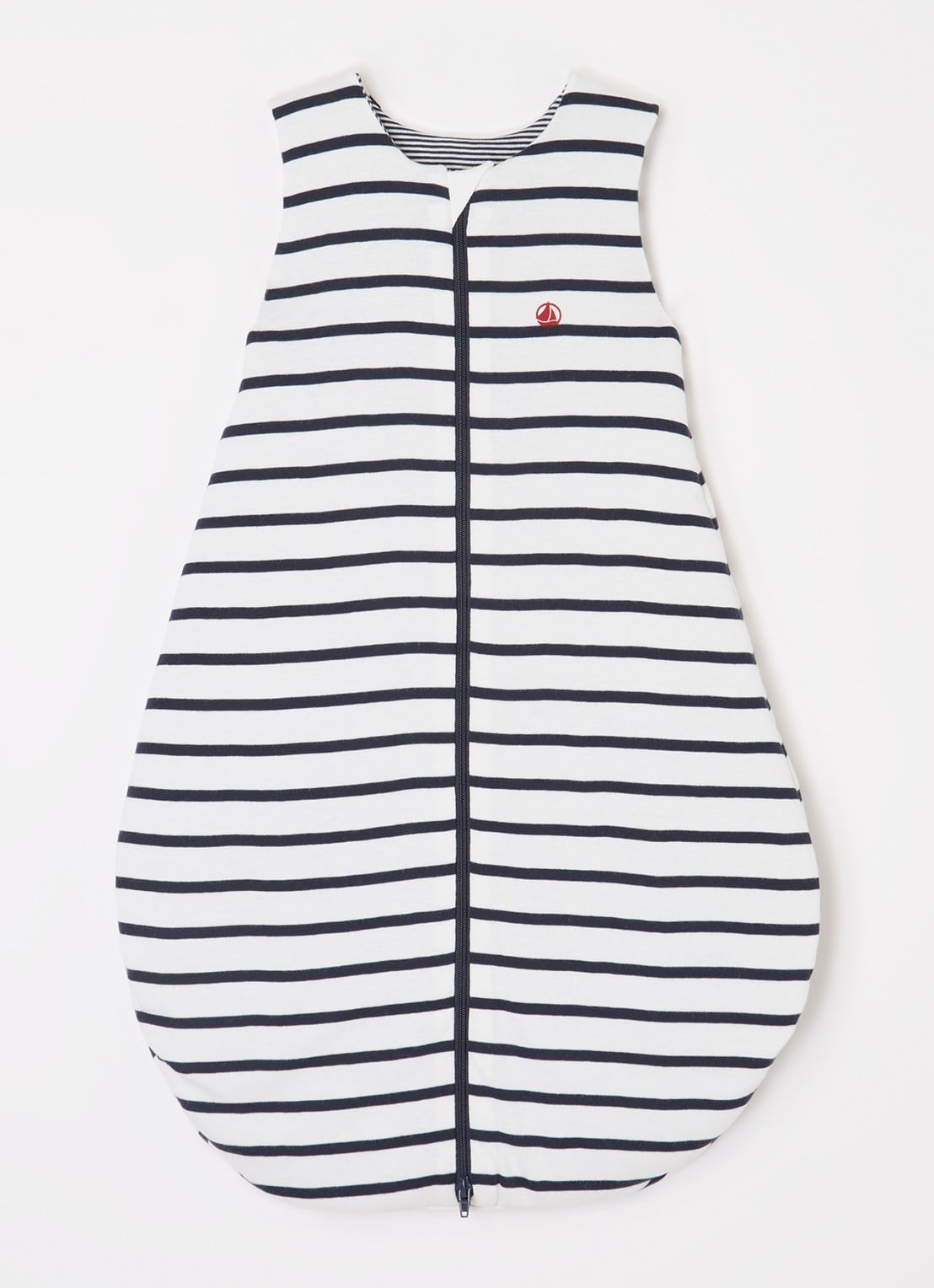 Petit Bateau Gigoteuse trappelzak met print - voorkant gebroken wit