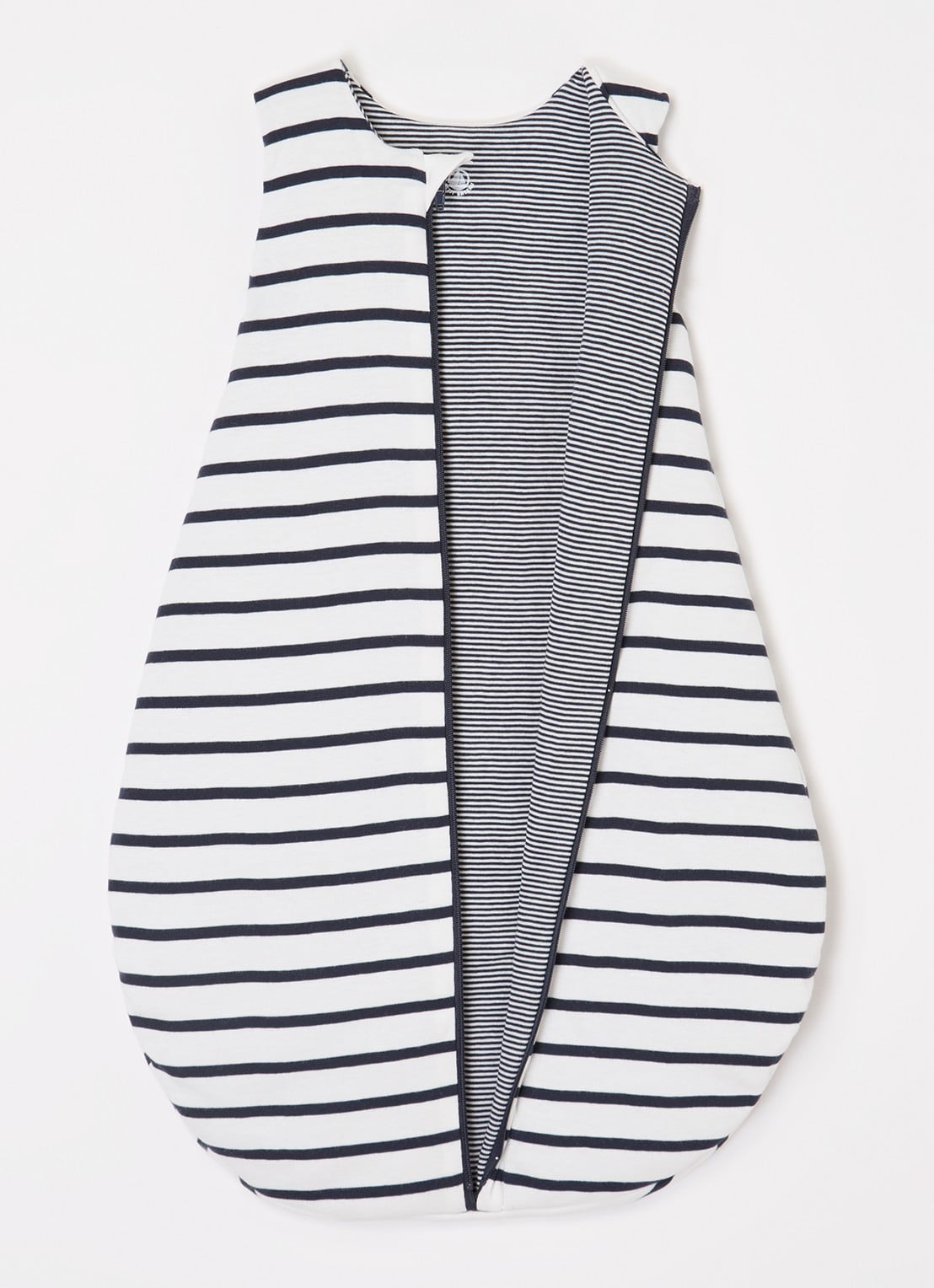 Petit Bateau Gigoteuse trappelzak met print - voorkant 2 gebroken wit