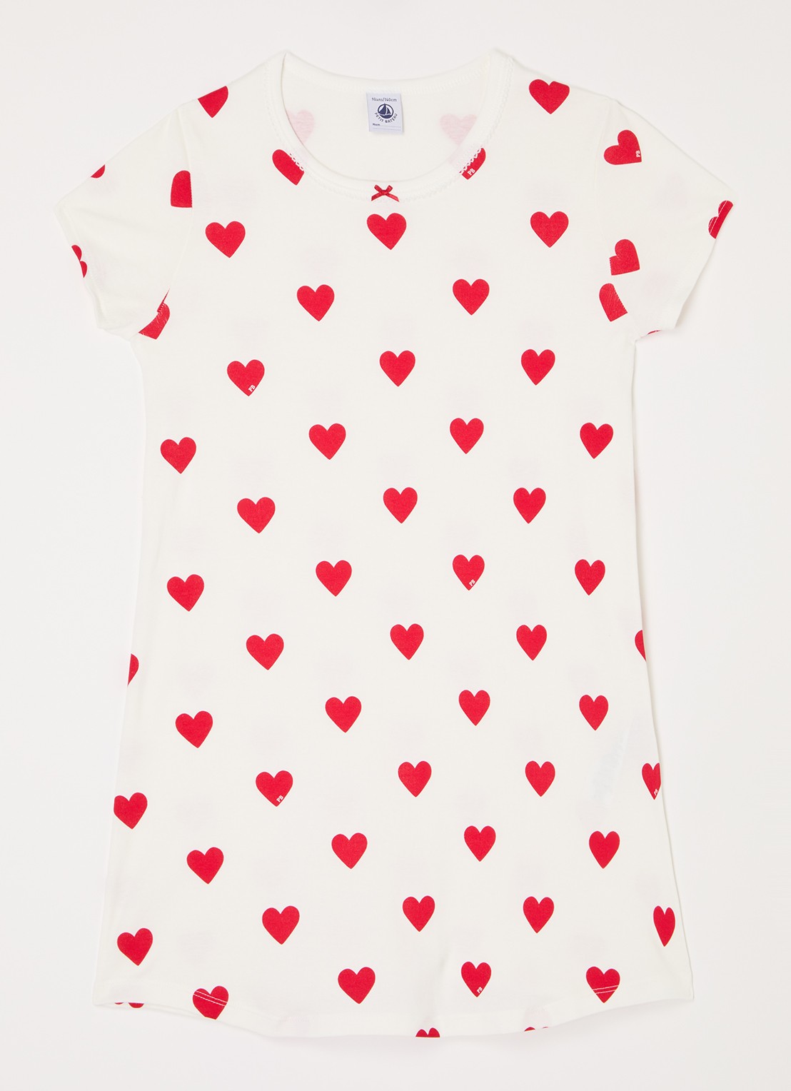 Petit Bateau Nachthemd met print  - voorkant gebroken wit
