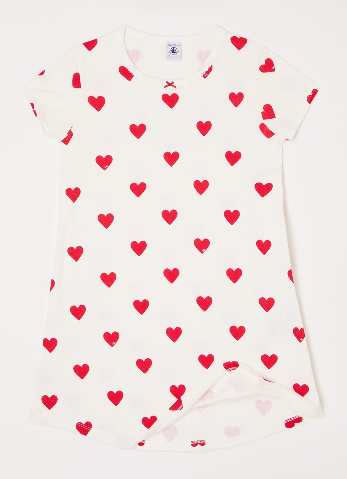 Petit Bateau Nachthemd met print  - voorkant 2 gebroken wit