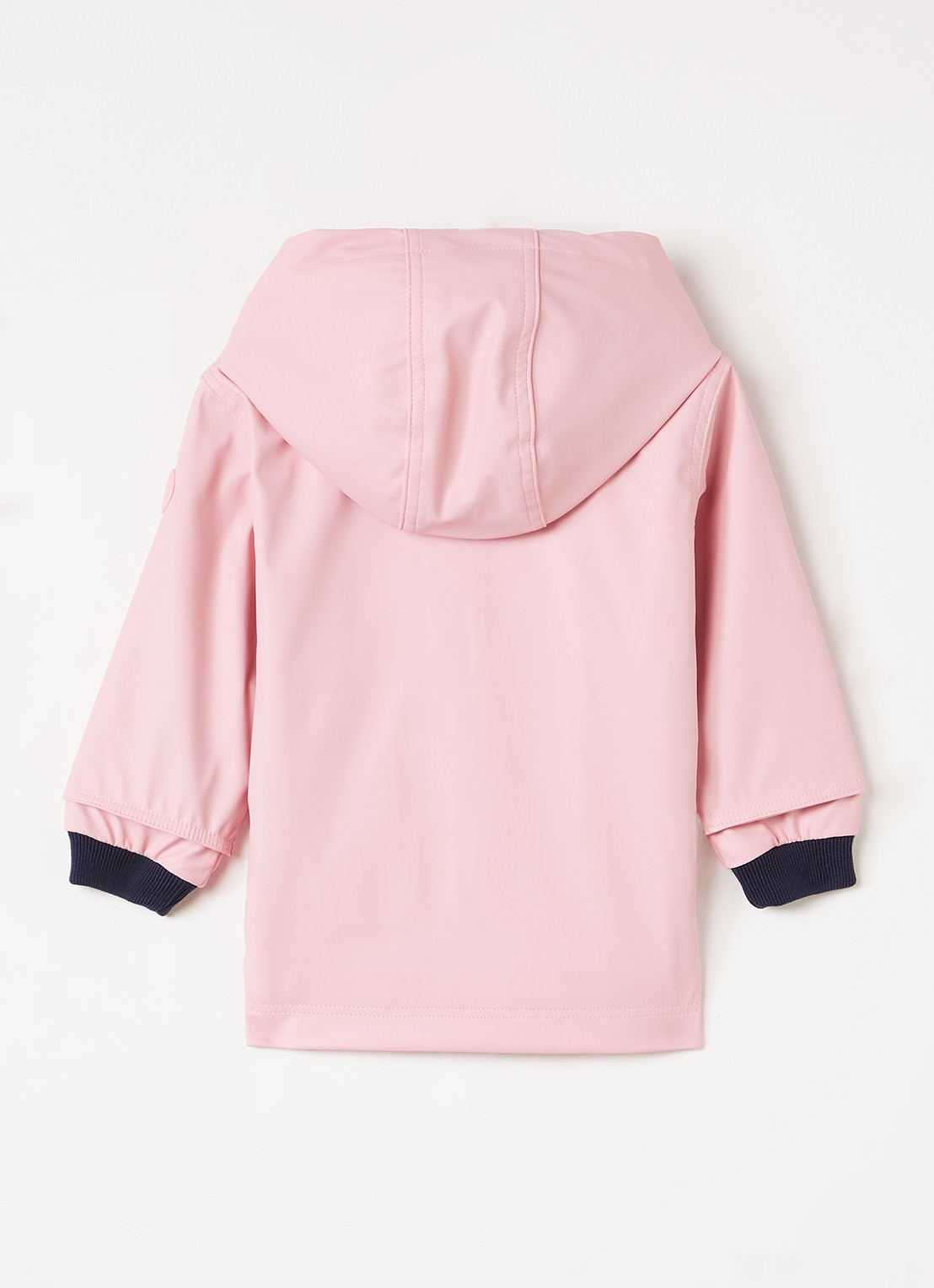 Petit Bateau Regenjas met capuchon - achterkant 3 roze