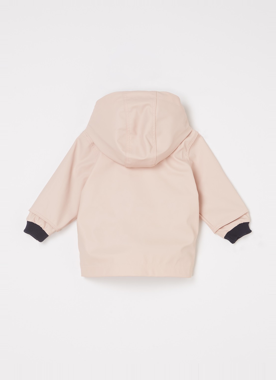 Petit Bateau Regenjas met klepzakken     - achterkant lichtroze