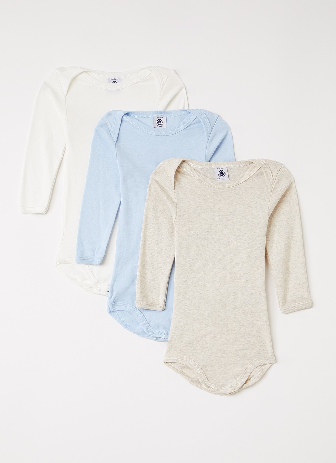 Petit Bateau Romper 3-delig - voorkant beige
