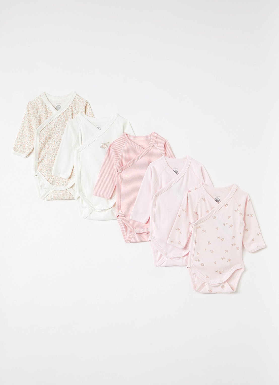 Petit Bateau Romper in giftbox 2-delig - voorkant roze
