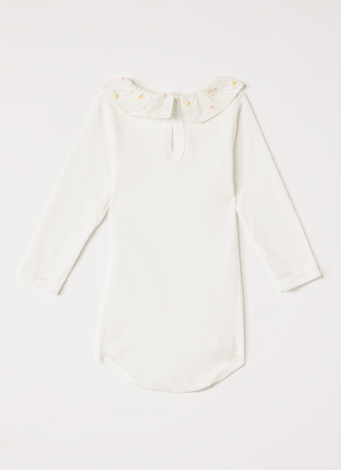 Petit Bateau Romper met kraag - voorkant 2 gebroken wit