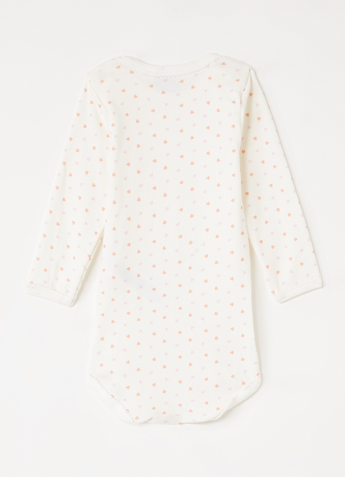 Petit Bateau Romper met print in 3-pack - voorkant 2 gebroken wit