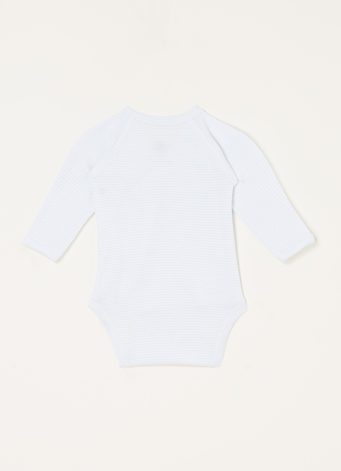 Petit Bateau Romper met print in 3-pack - voorkant 2 lichtblauw