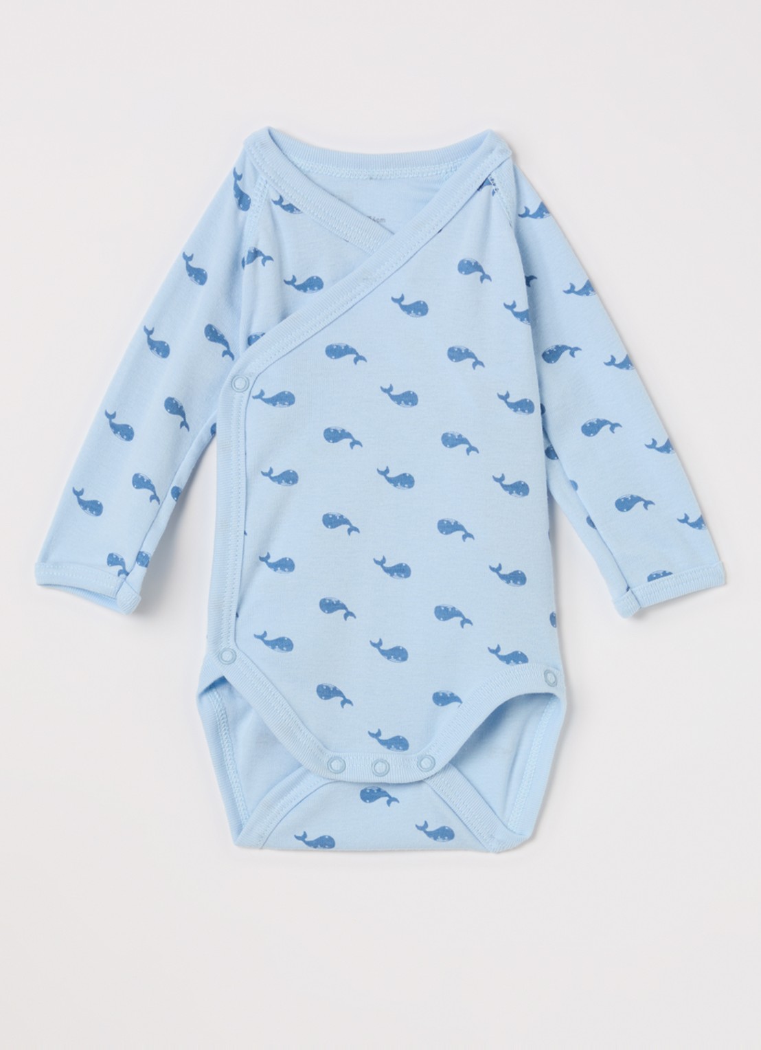 Petit Bateau Romper van  katoen - voorkant blauw