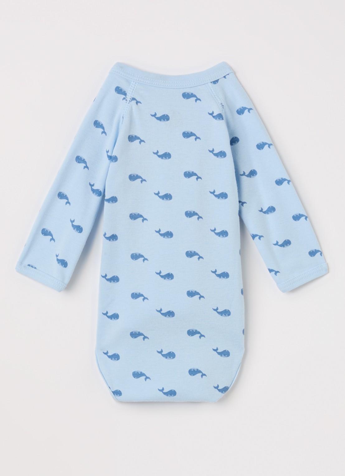 Petit Bateau Romper van  katoen - voorkant 2 blauw