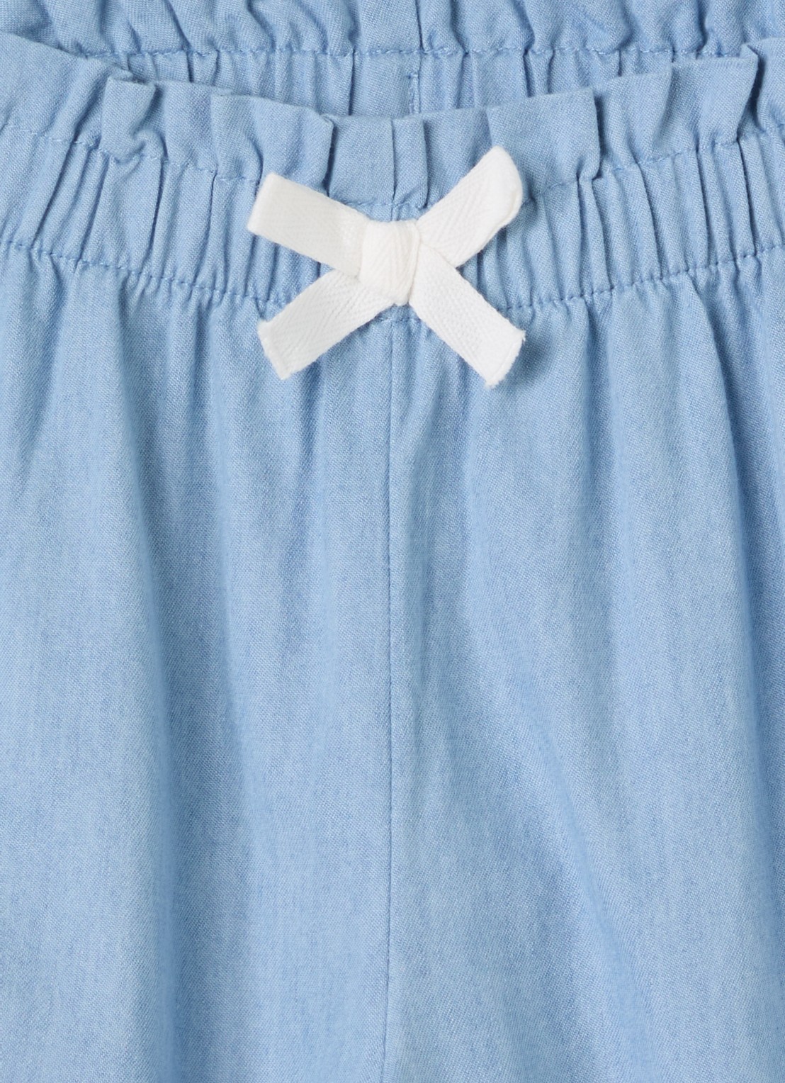 Petit Bateau Straight fit broek van chambray - detail 3 blauw