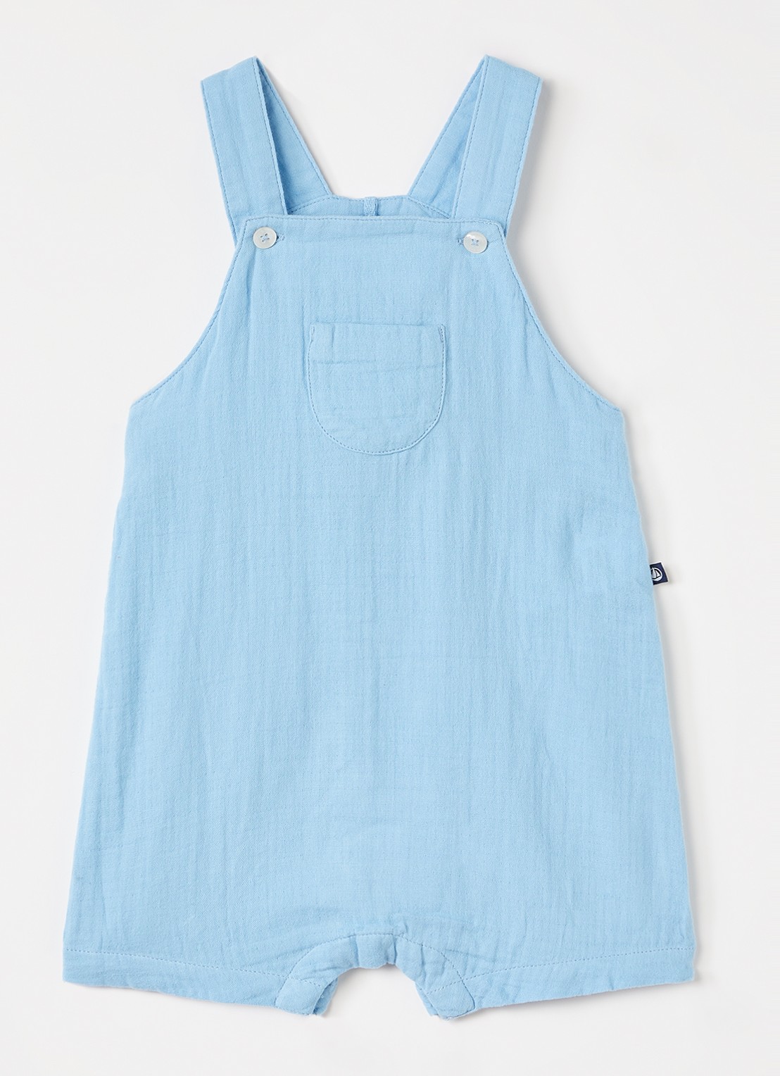 Petit Bateau Straight fit playsuit - voorkant 2 blauw