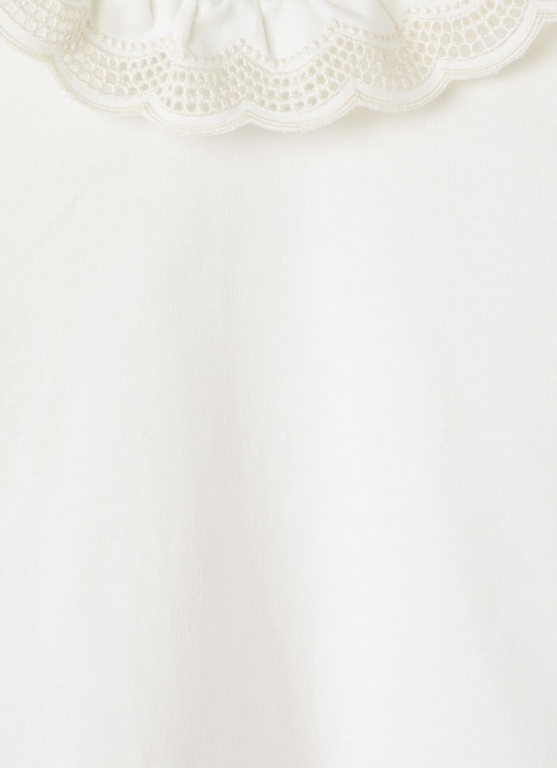 Petit Bateau T-shirt met kraag - detail beige