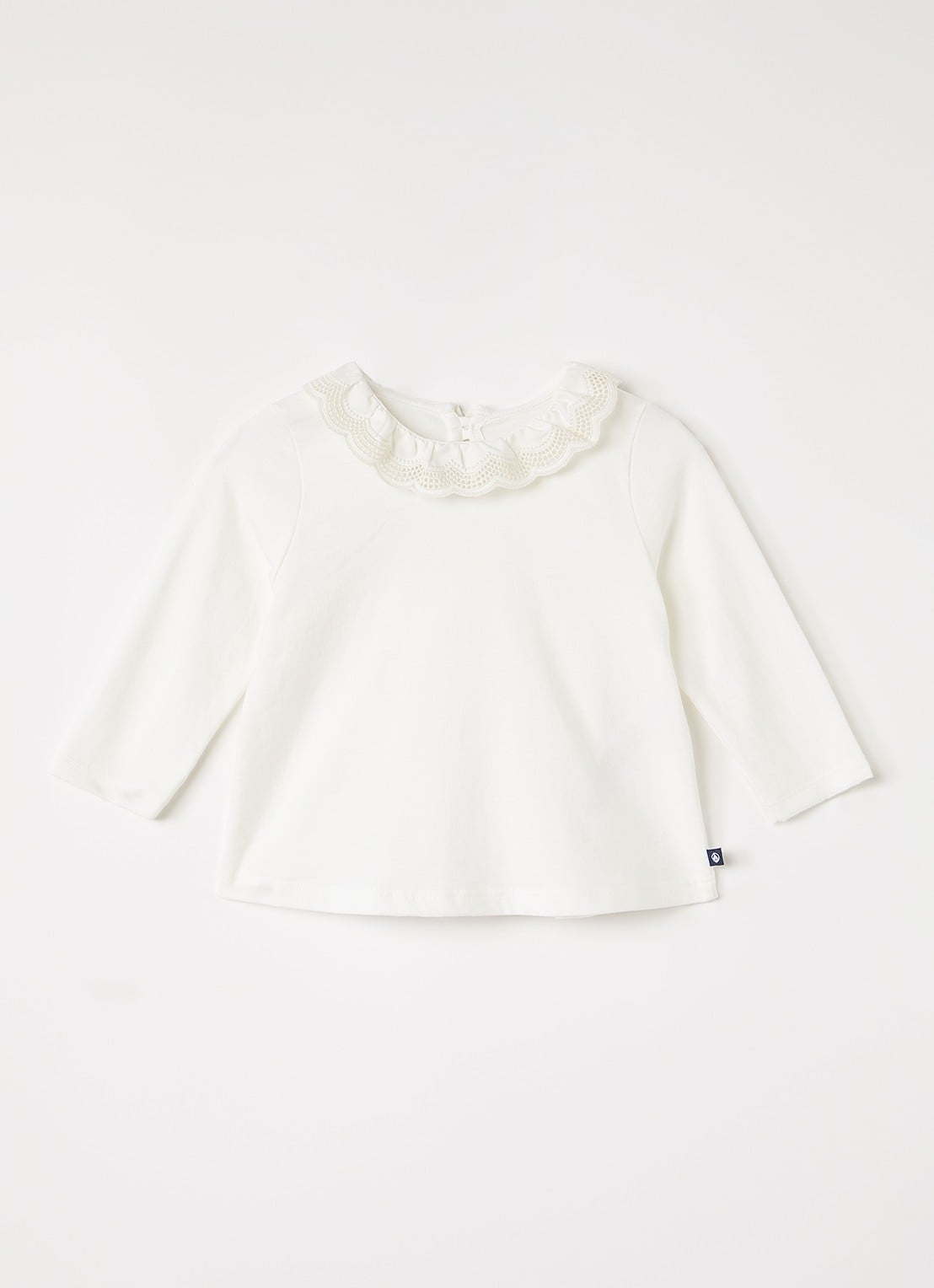 Petit Bateau T-shirt met kraag - voorkant 2 beige