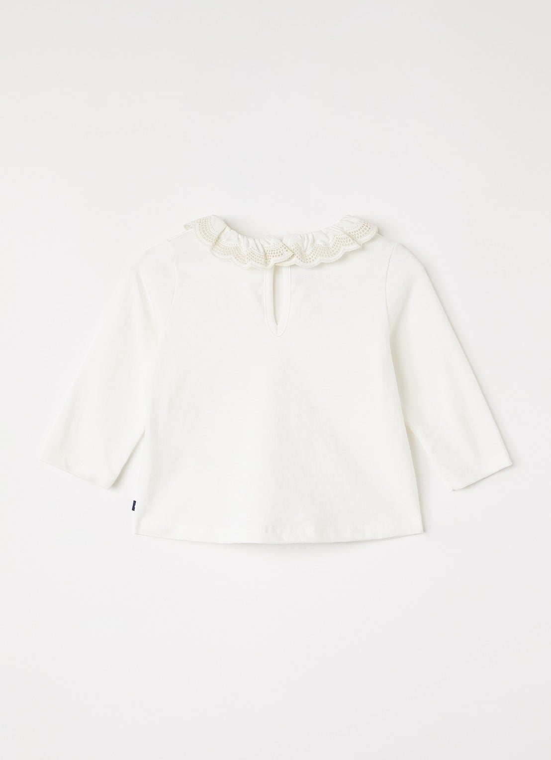 Petit Bateau T-shirt met kraag - voorkant 3 beige
