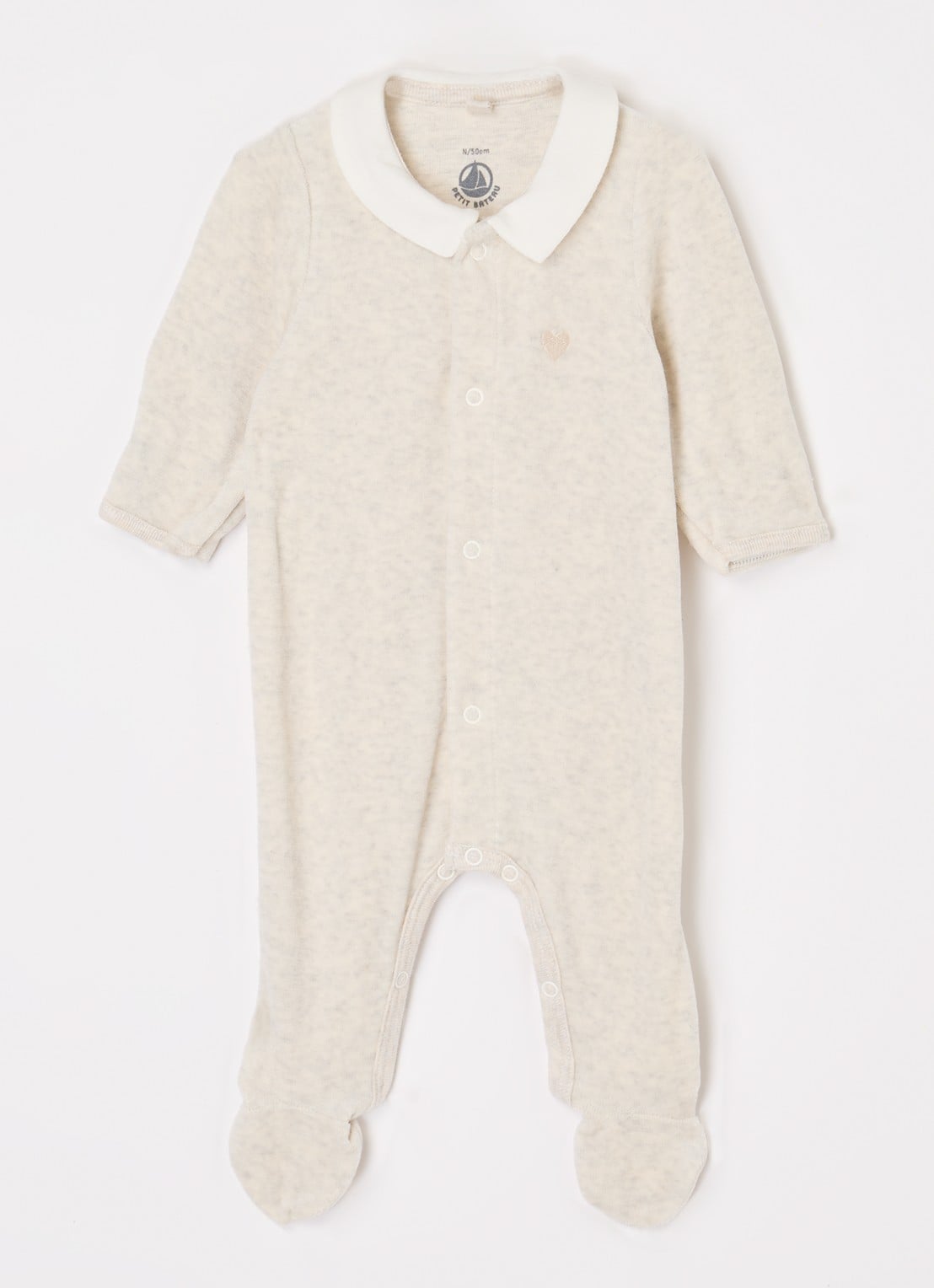 Petit Bateau Talotelli babypak van  katoen - voorkant beige