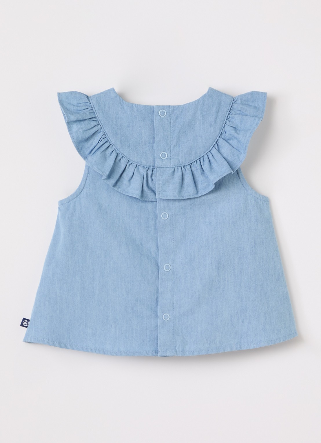 Petit Bateau Tuniek met ruches - voorkant 2 indigo