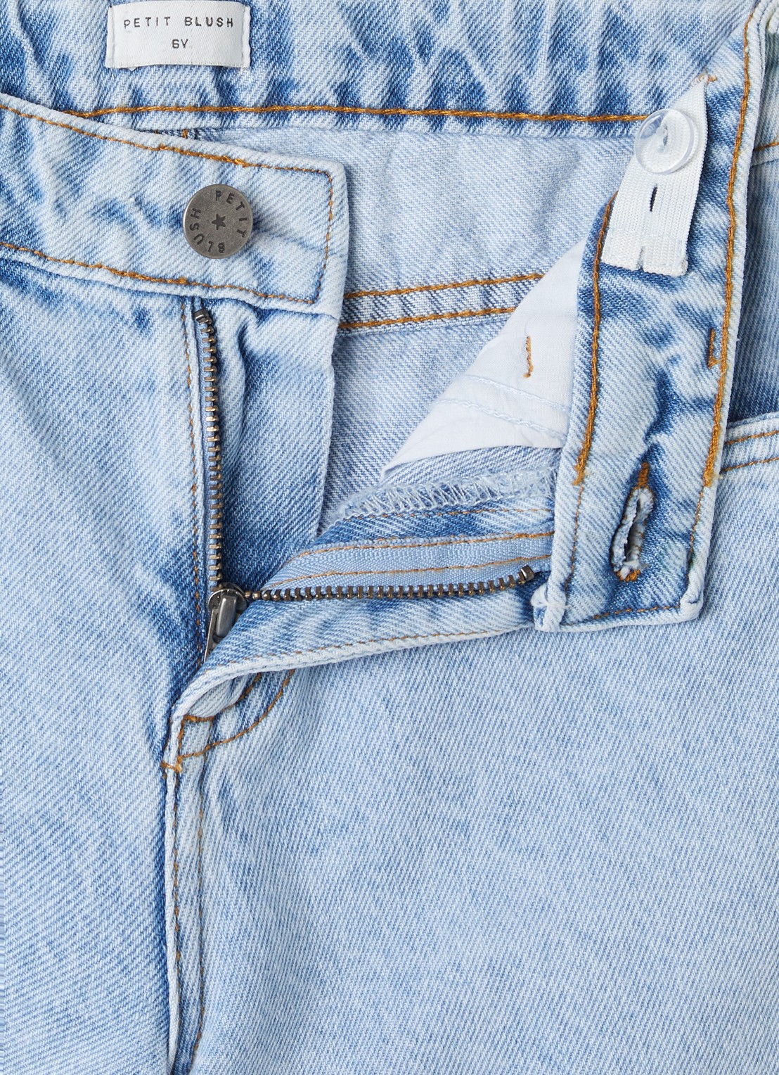 Petit Blush Balloon fit jeans met lichte wassing - detail 3 lichtblauw