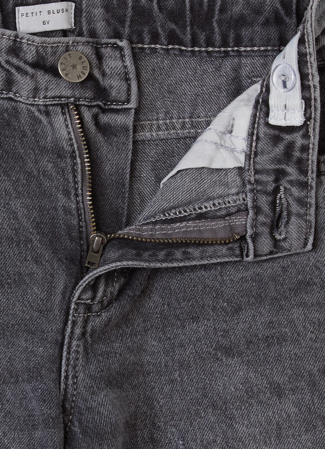 Petit Blush Balloon jeans met gekleurde wassing - detail 3 grijs