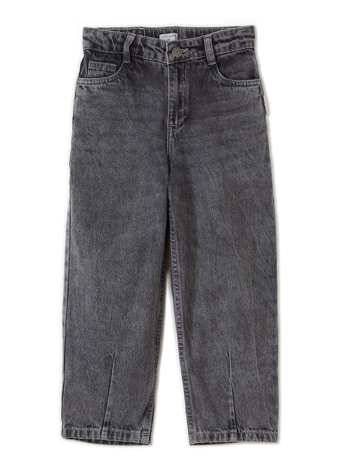 Petit Blush Balloon jeans met gekleurde wassing - voorkant grijs