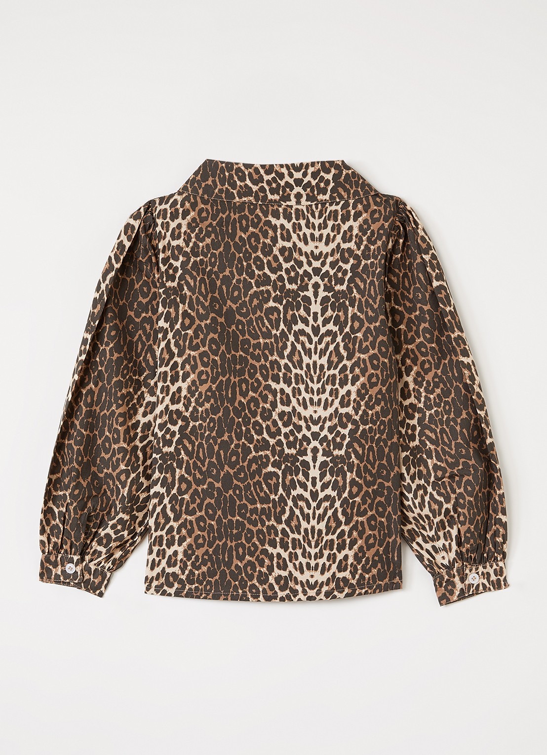Petit Blush Blouse met panterprint - voorkant 3 camel