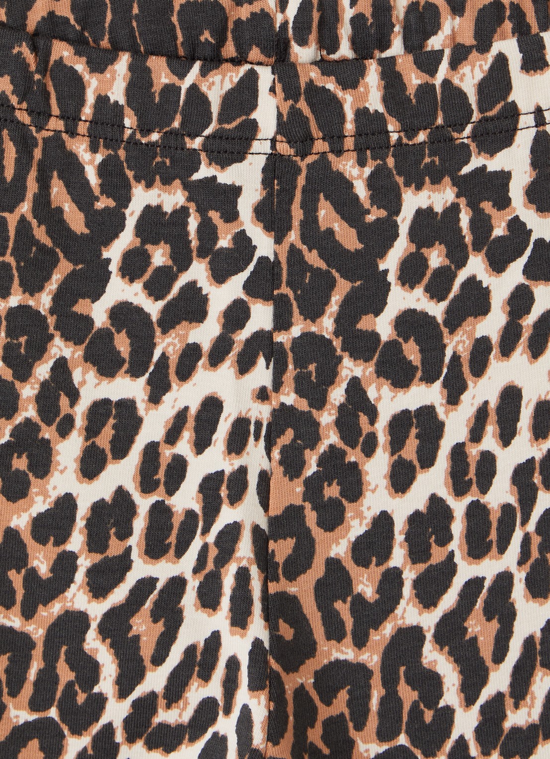 Petit Blush Bowie flared fit legging met panterprint - detail 4 zwart