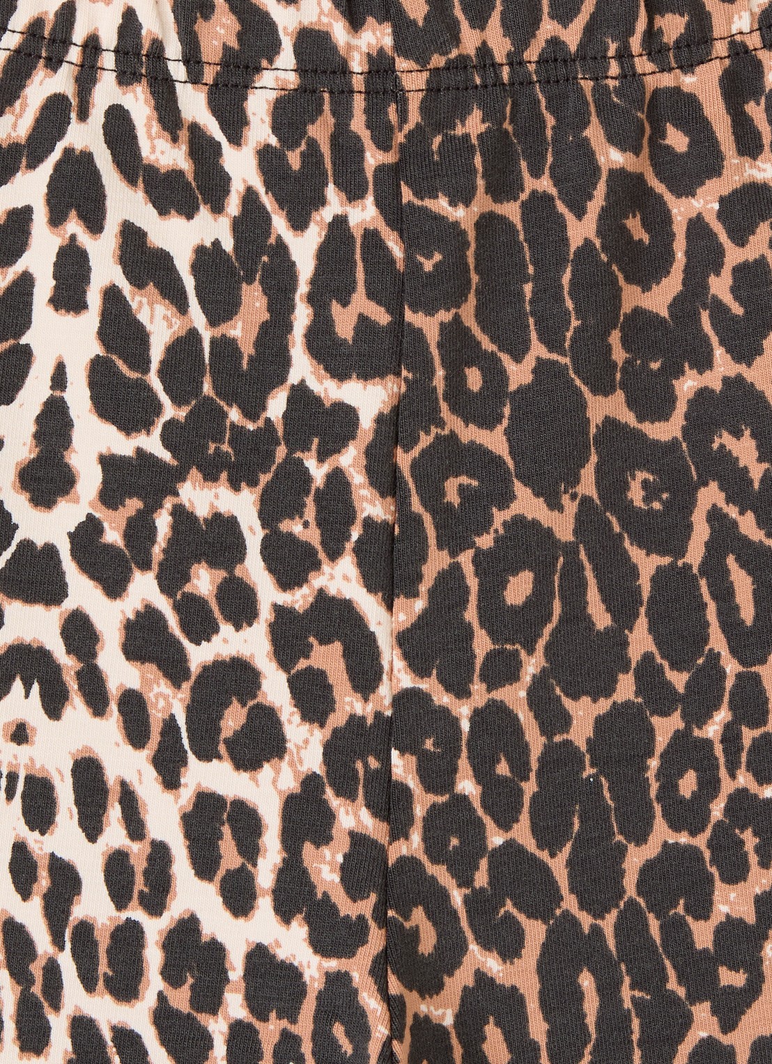 Petit Blush Bowie flared fit legging met panterprint - detail 5 zwart