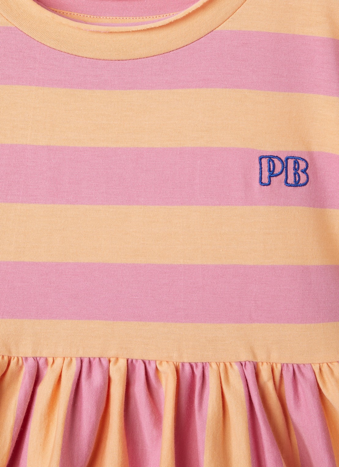 Petit Blush Jurk met streepprint - detail 2 roze