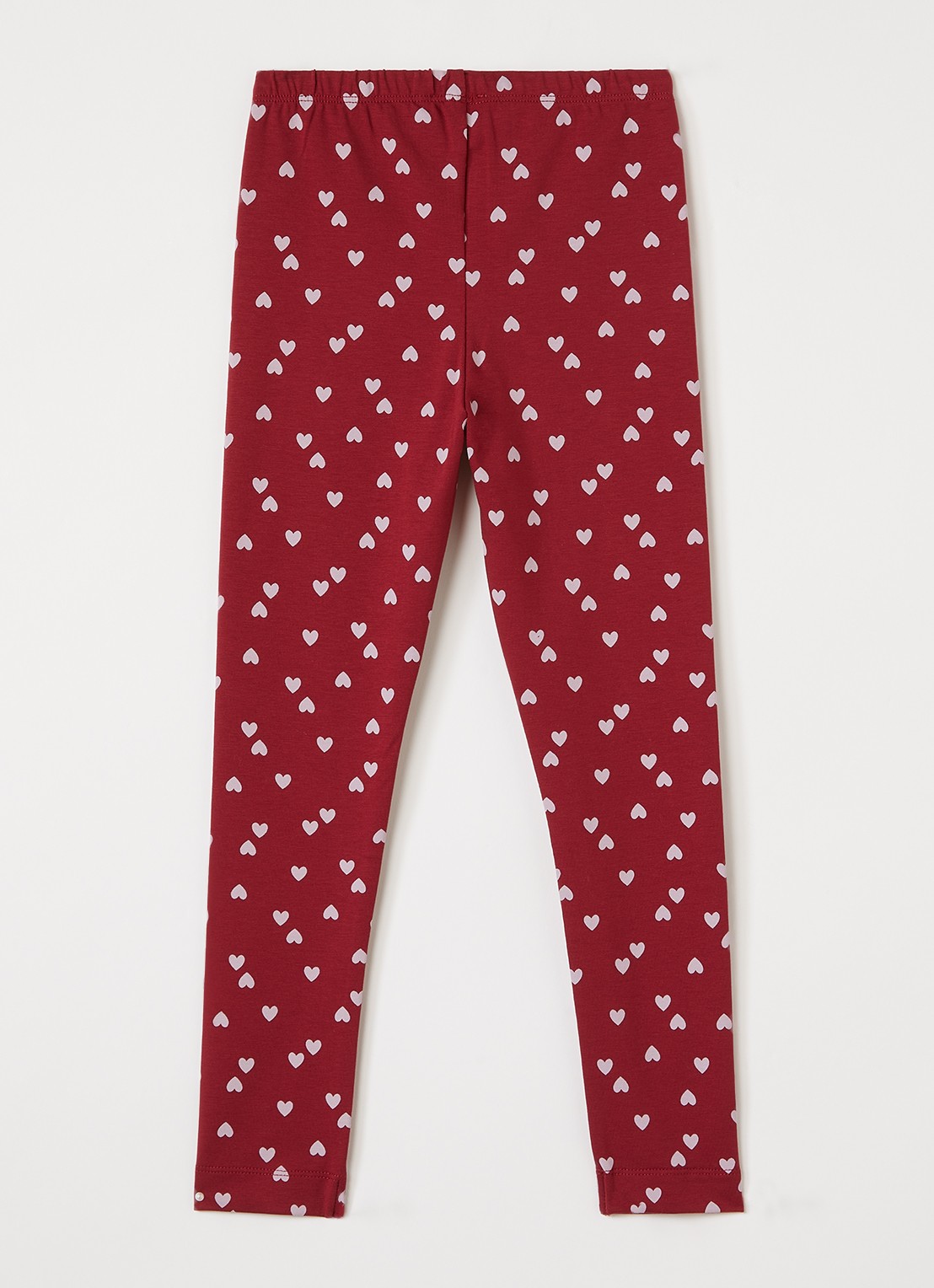 Petit Blush Lola skinny fit legging met print - voorkant 2 cranberryrood