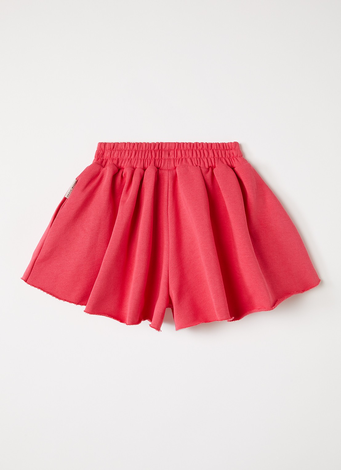 Petit Blush Loose fit korte joggingbroek met steekzakken - achterkant 4 kersenrood