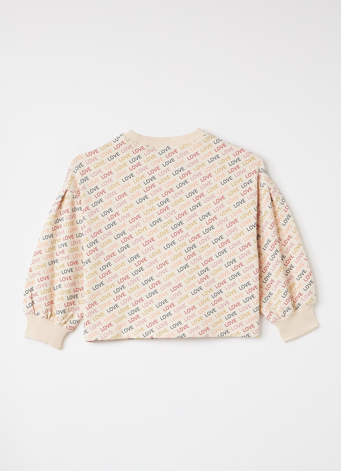 Petit Blush Love sweater met print - achterkant 3 zalmroze