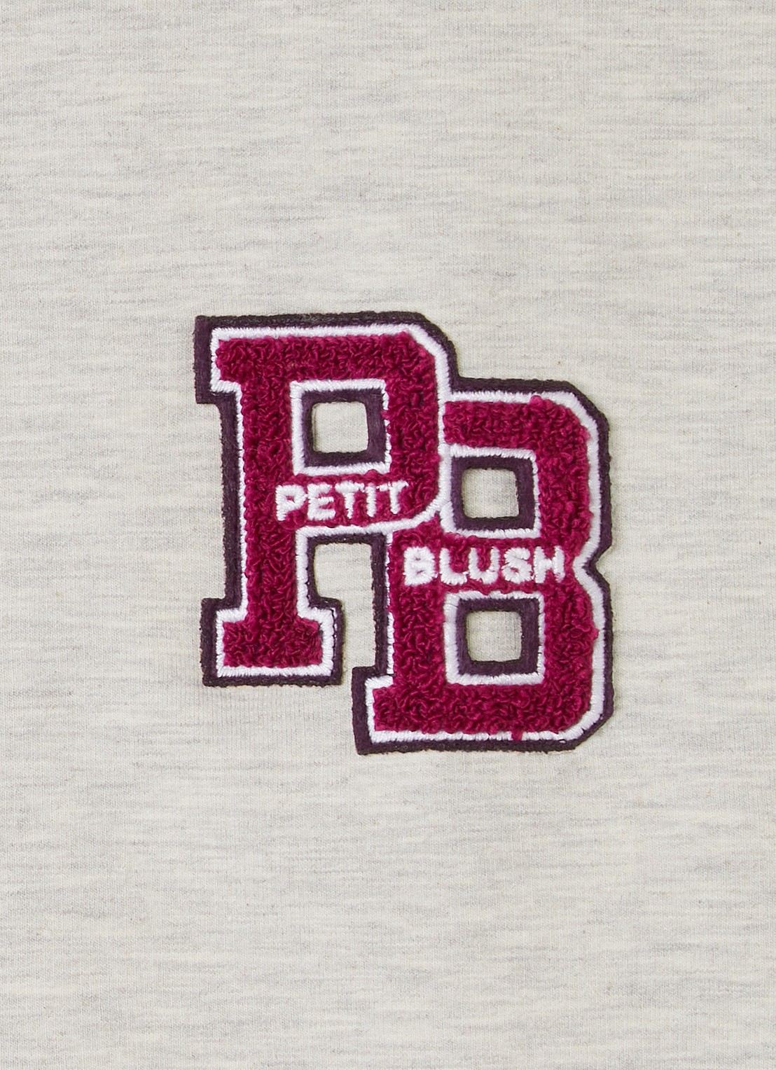 Petit Blush Sweater met logoborduring - detail 3 grijsmele