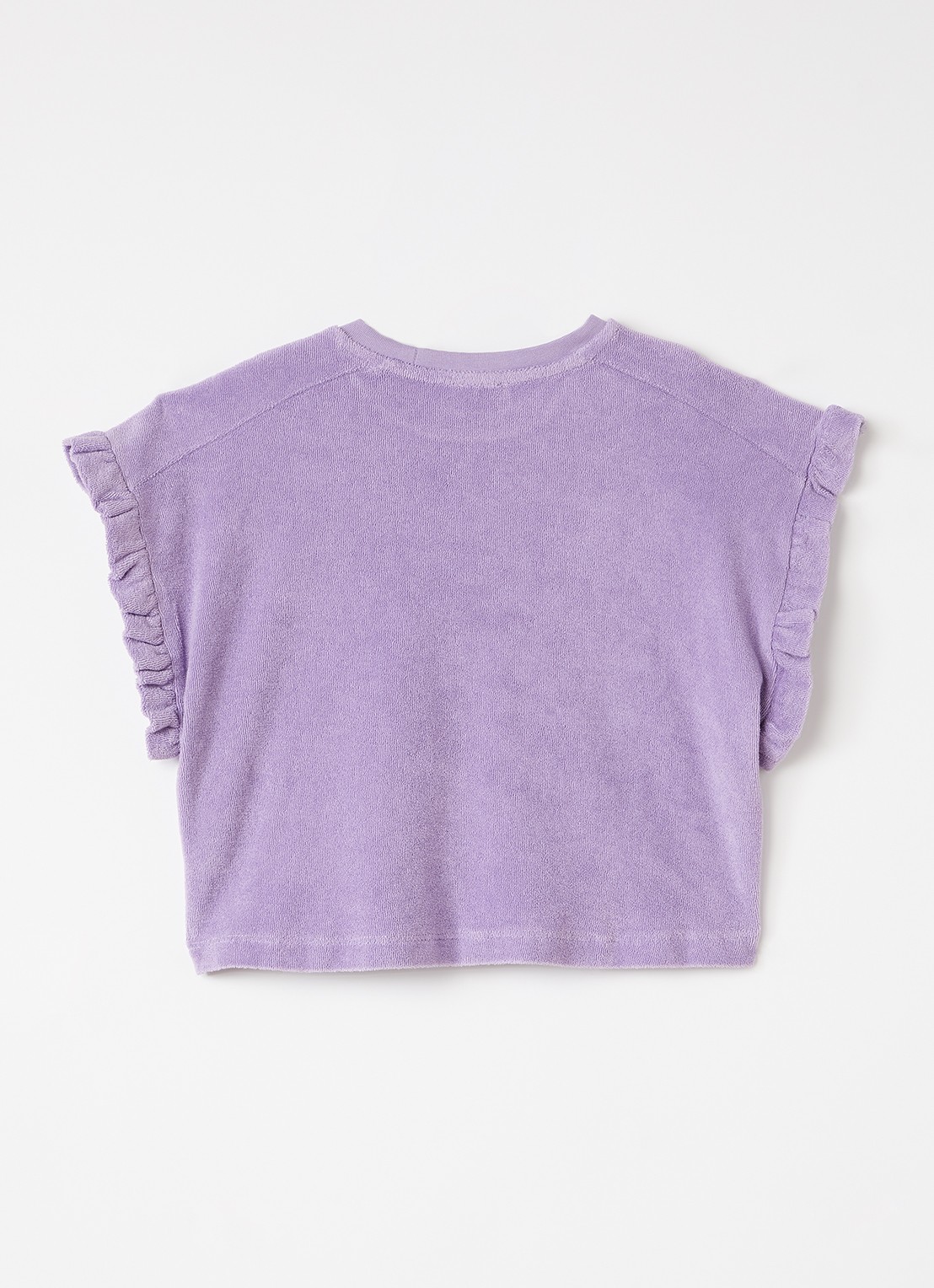 Petit Blush Top van badstof - achterkant lila