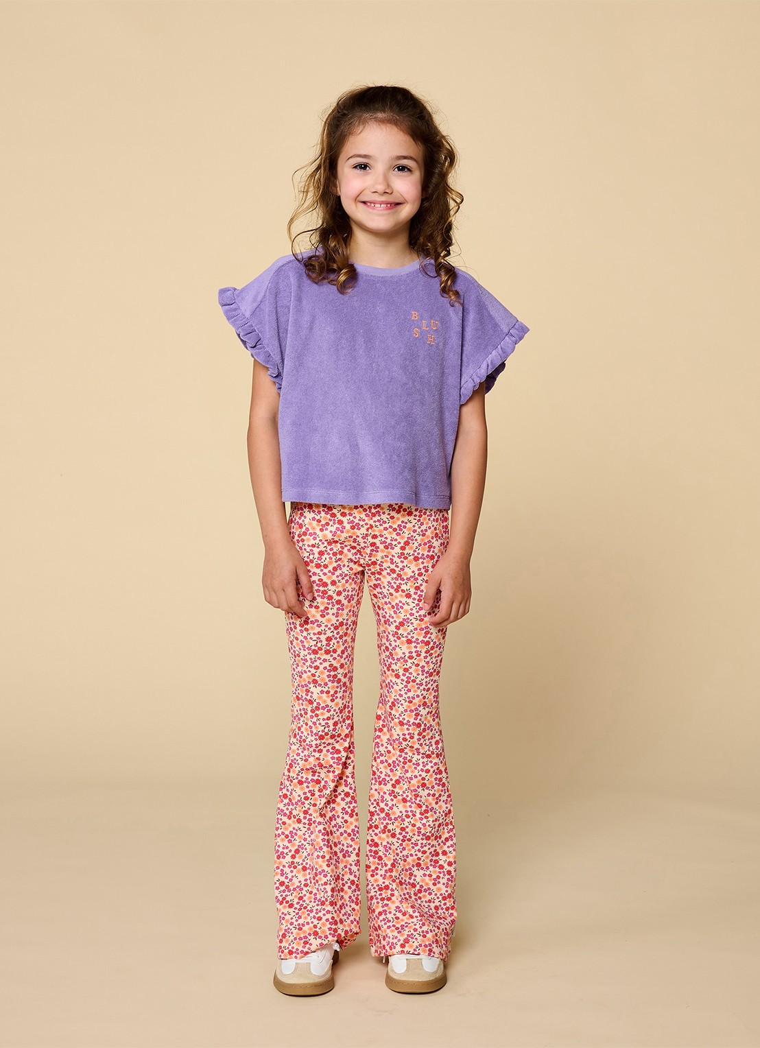 Petit Blush Top van badstof - voorkant 3 lila