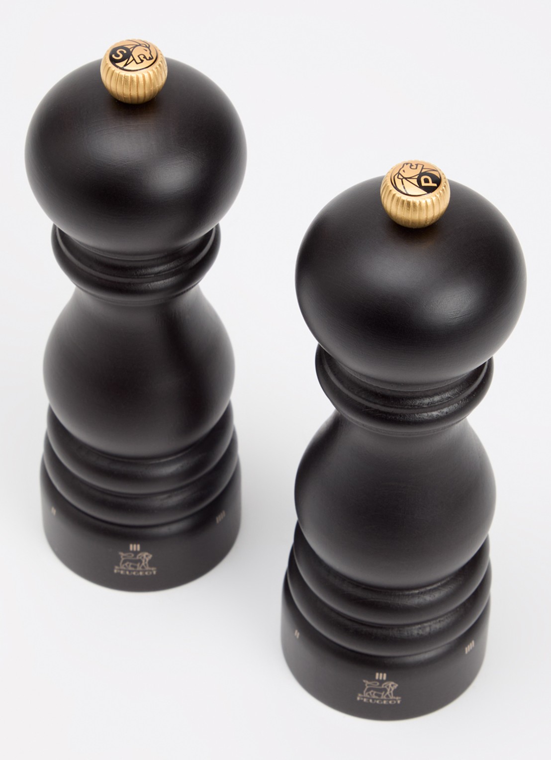 Peugeot Duo Paris U'Select peper- en zoutmolen 18 cm 2-delig - voorkant 2 donkerbruin