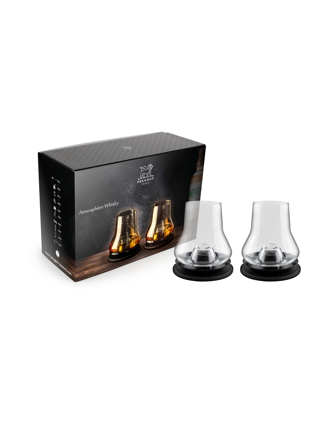 Peugeot Duo whisky degustatieset - voorkant transparant