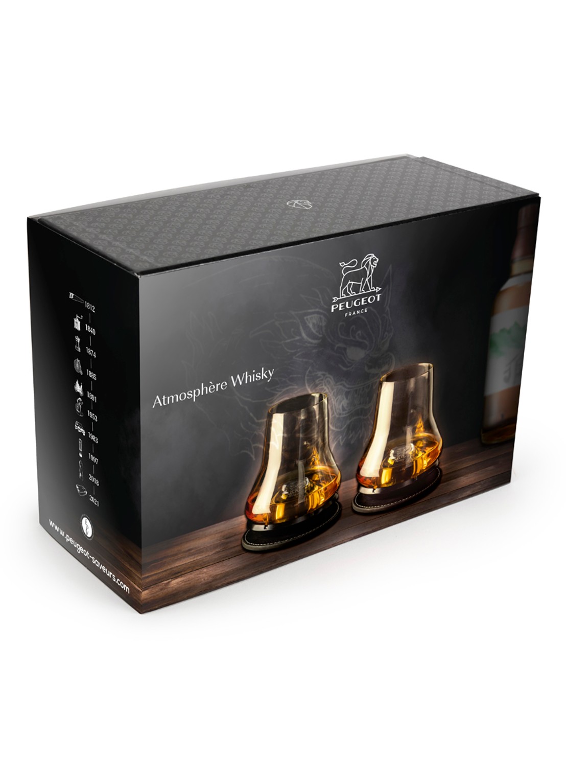 Peugeot Duo whisky degustatieset - voorkant 2 transparant