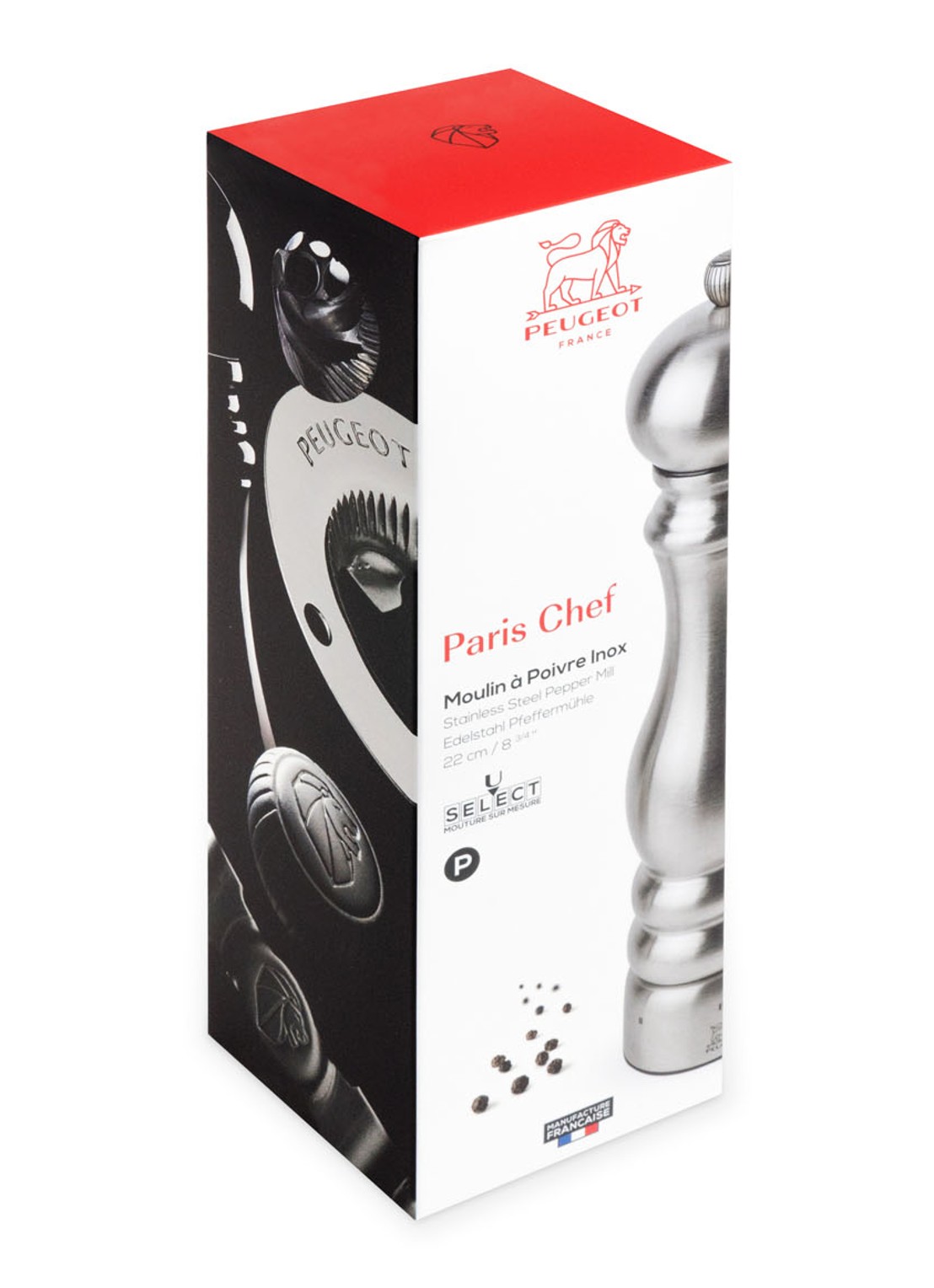Peugeot Paris Chef pepermolen 22 cm - detail 3 zilver