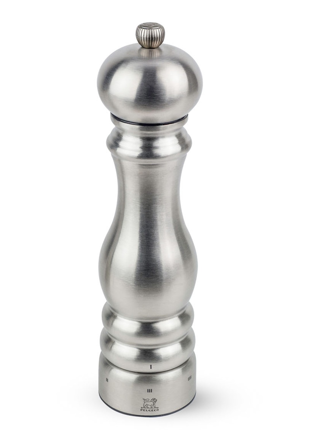 Peugeot Paris Chef pepermolen 22 cm - voorkant zilver